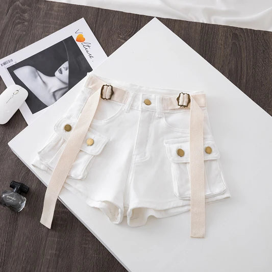 Pantalones Cortos Vaqueros Cintura Alta