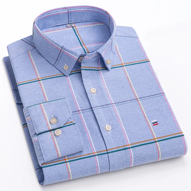 Camisa Oxford Algodón Hombre Formal
