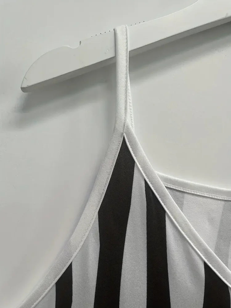 Vestido Largo Estampado Abstracto Tirantes