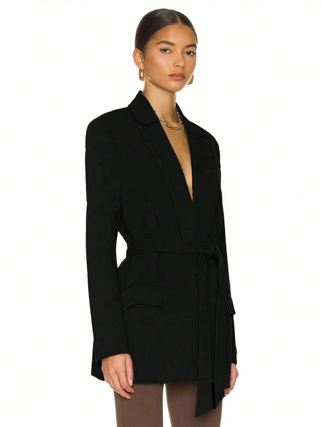 Blazer Mujer Cinturón Elegante