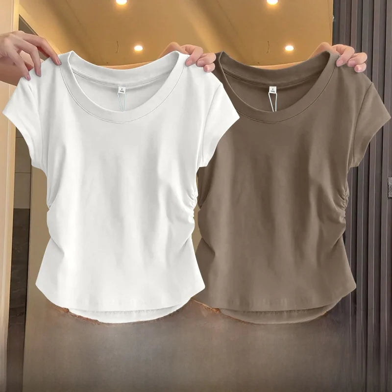 Camiseta Manga Corta Ajustada Mujer