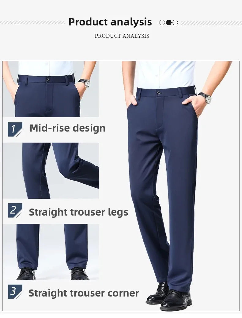 Pantalones Traje Hombre Elásticos