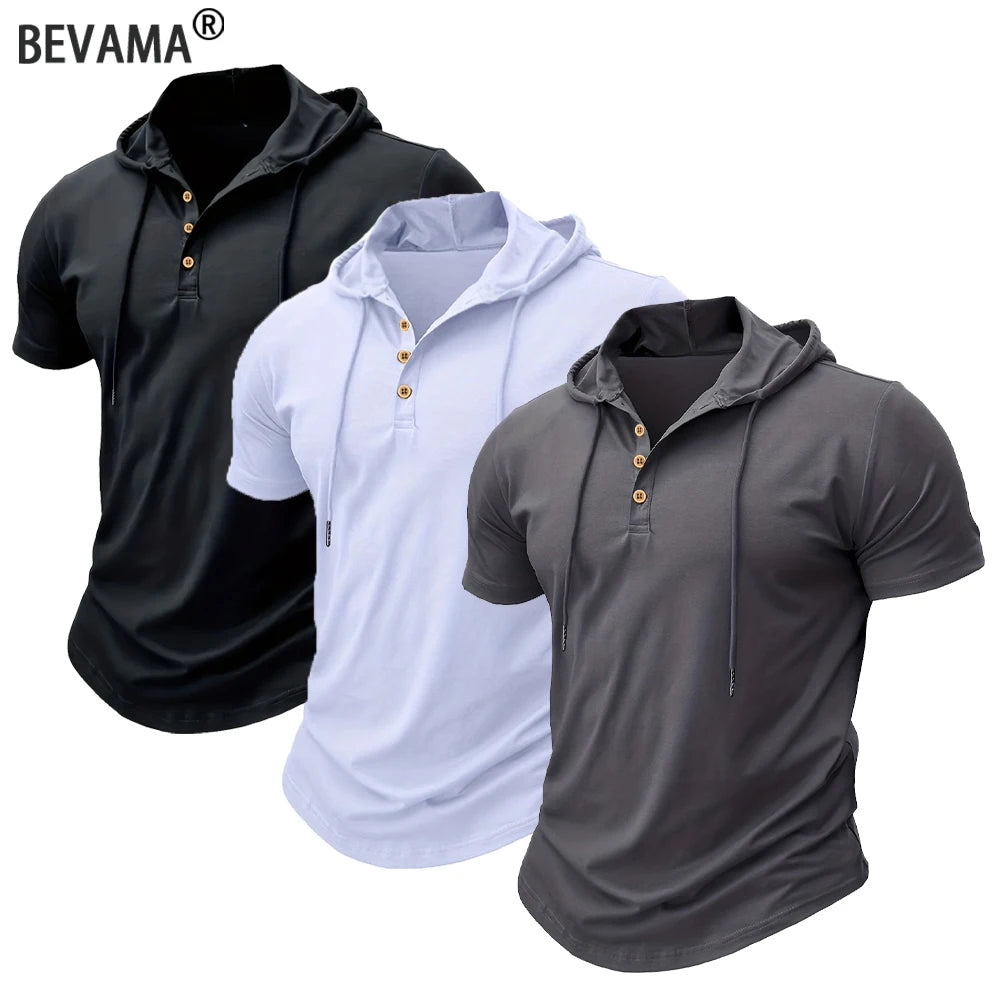 Camiseta Capucha Deportiva Hombre Fitness